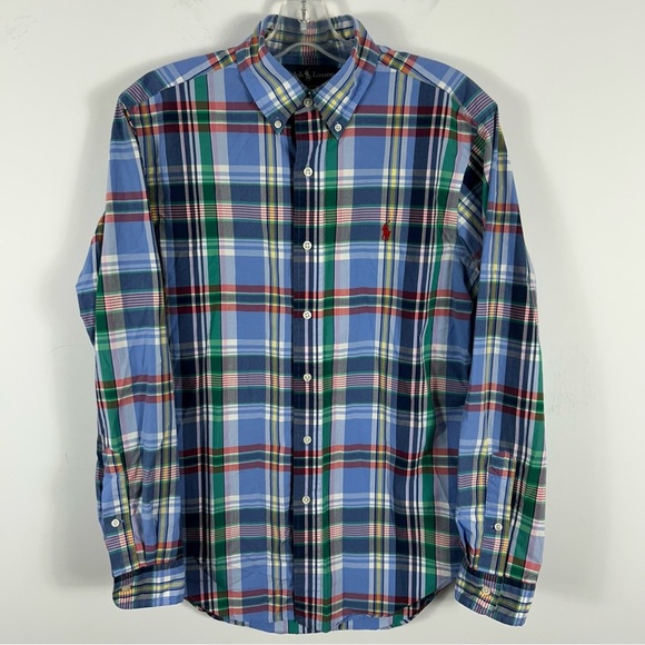 ❤️ Polo by Ralph Lauren Men's Blue Plaid Shirt S - Picture 3 of 10